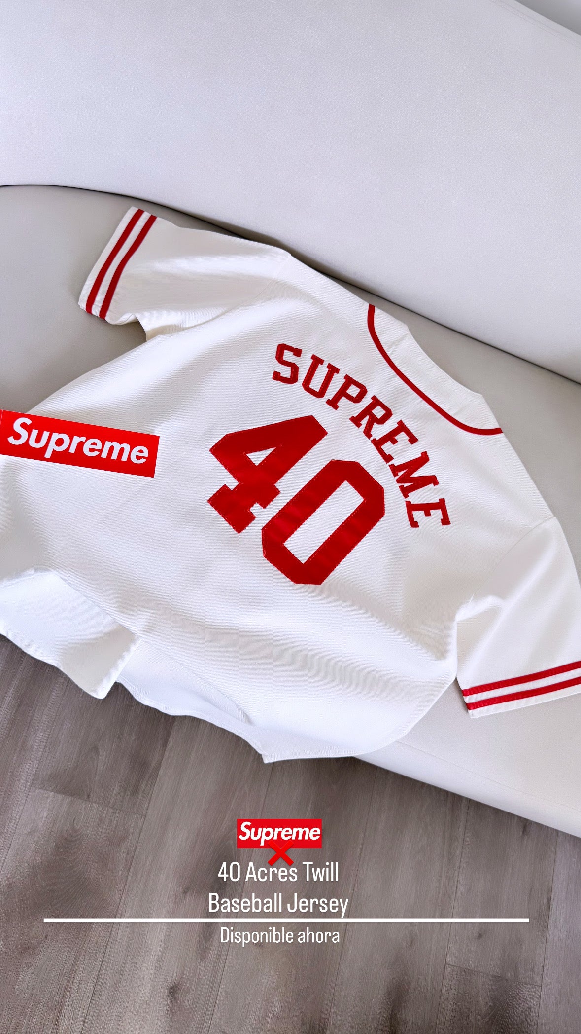 Supreme 40 Acres Twill Baseball Jersey