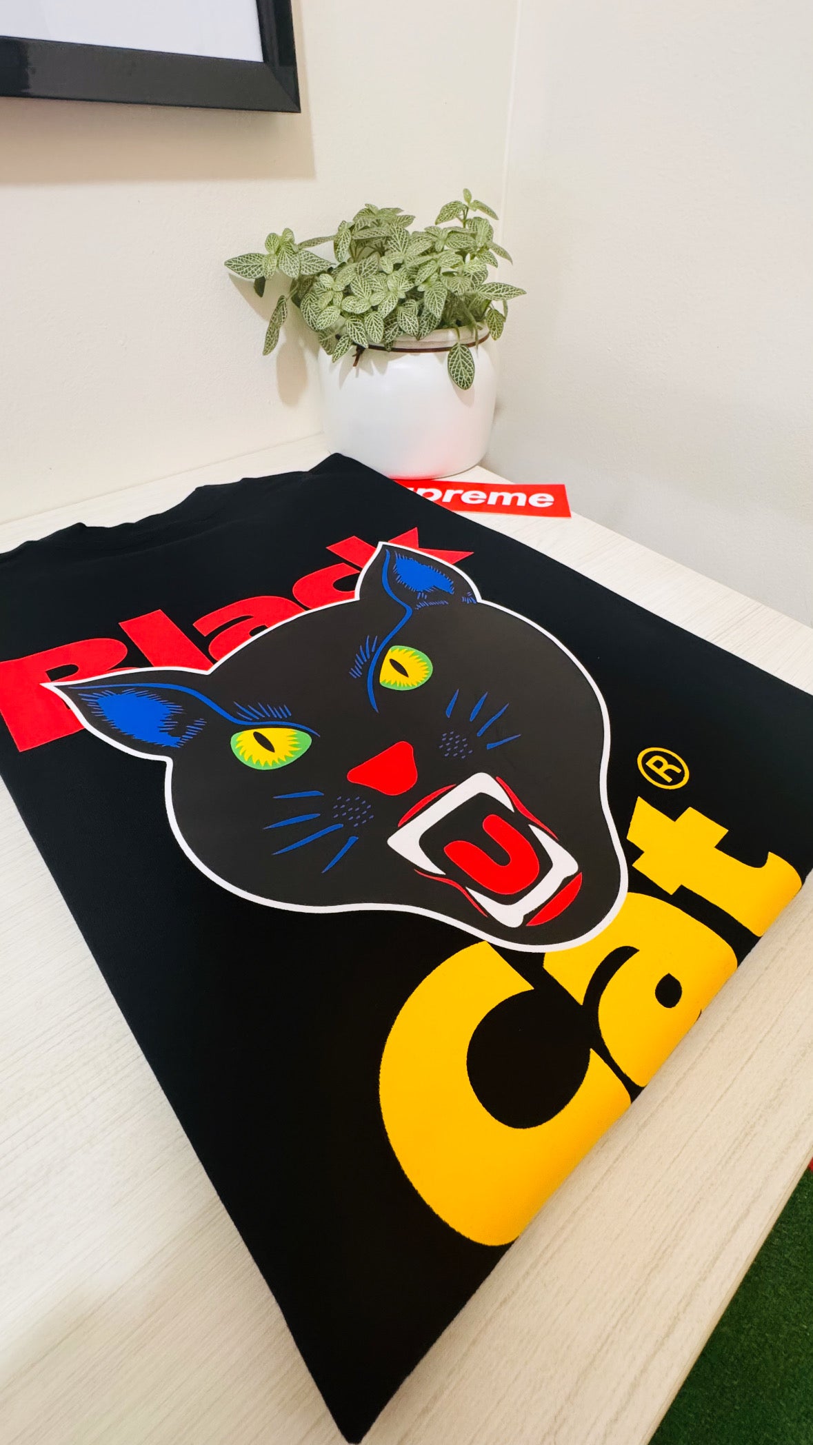 Supreme tee (black Cat )