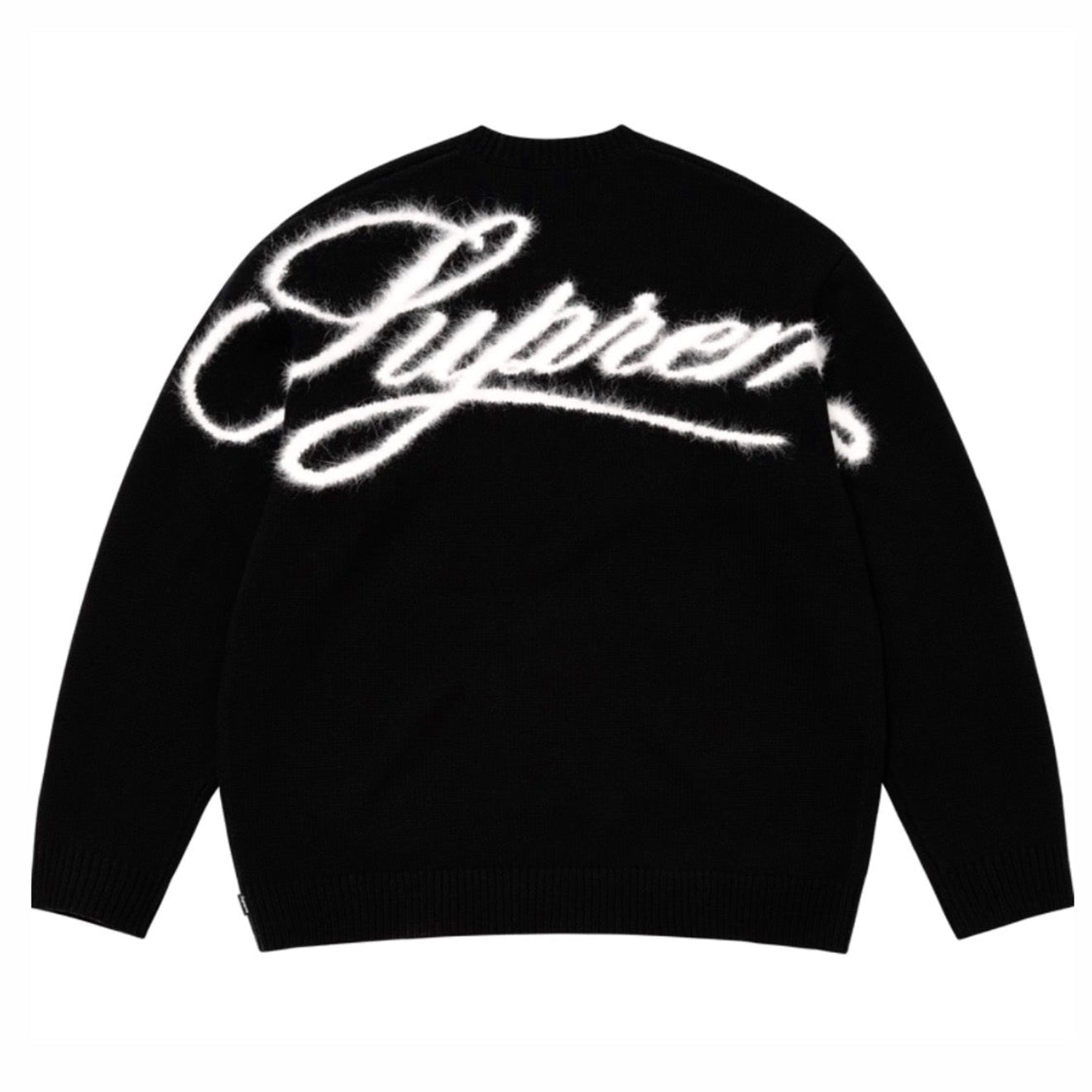 Supreme Angora Script Sweater Black