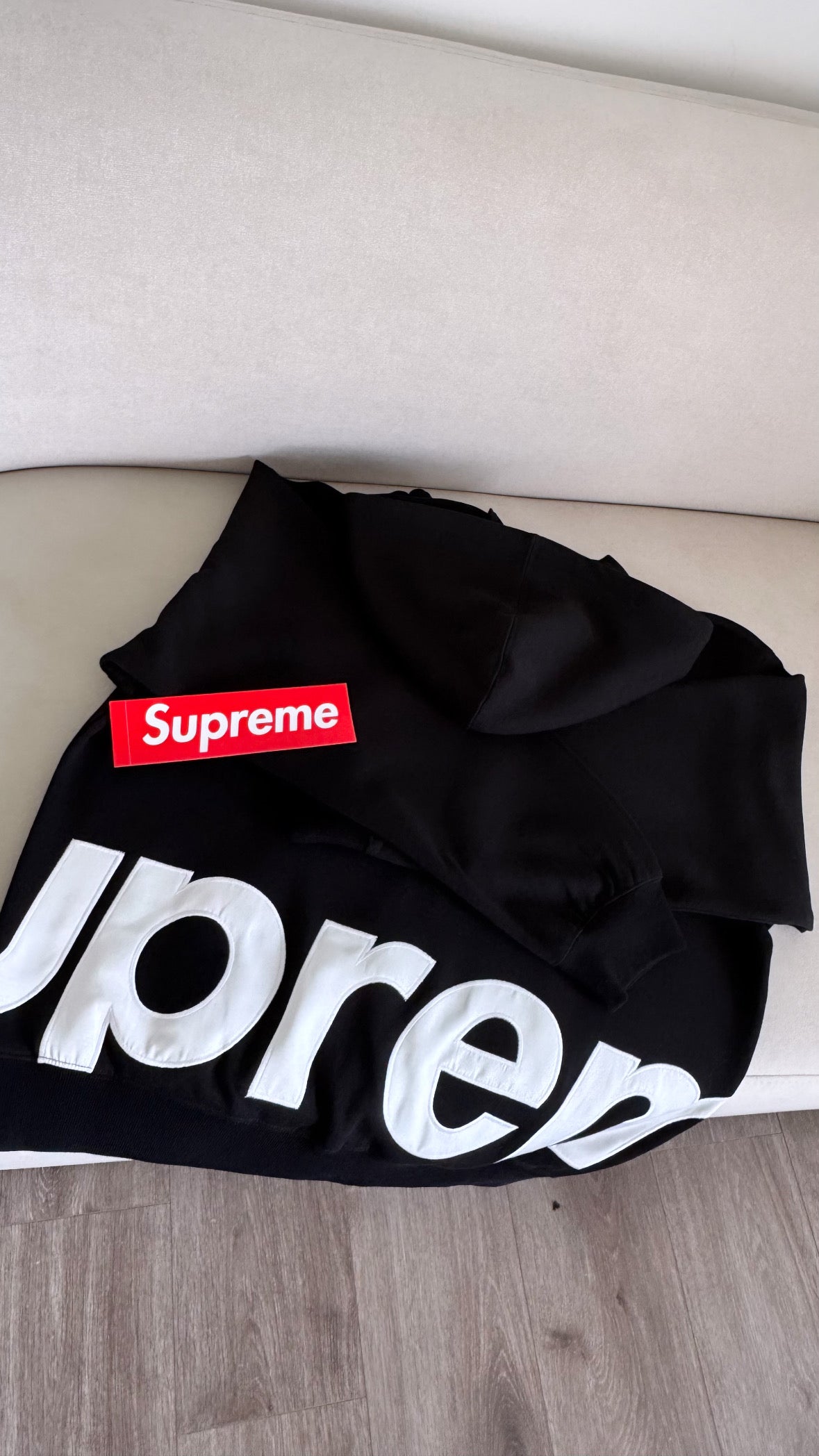 Supreme big logo zip up