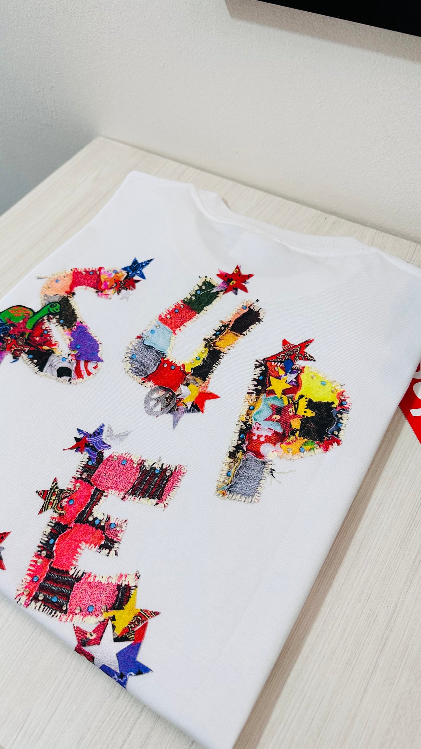 Supreme tee (PATCHWORK)(white)