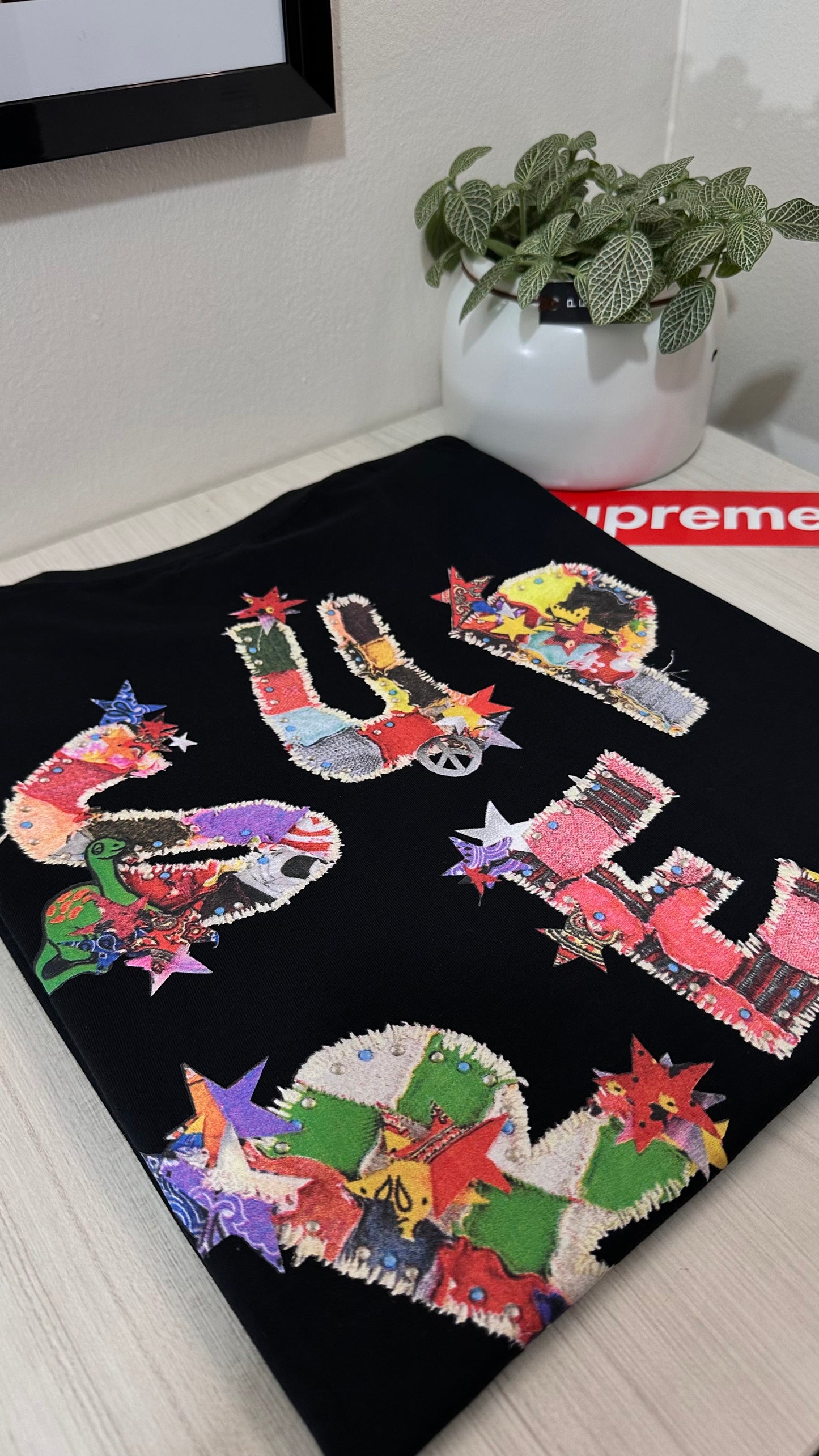 Supreme tee (PATCHWORK)(Black )