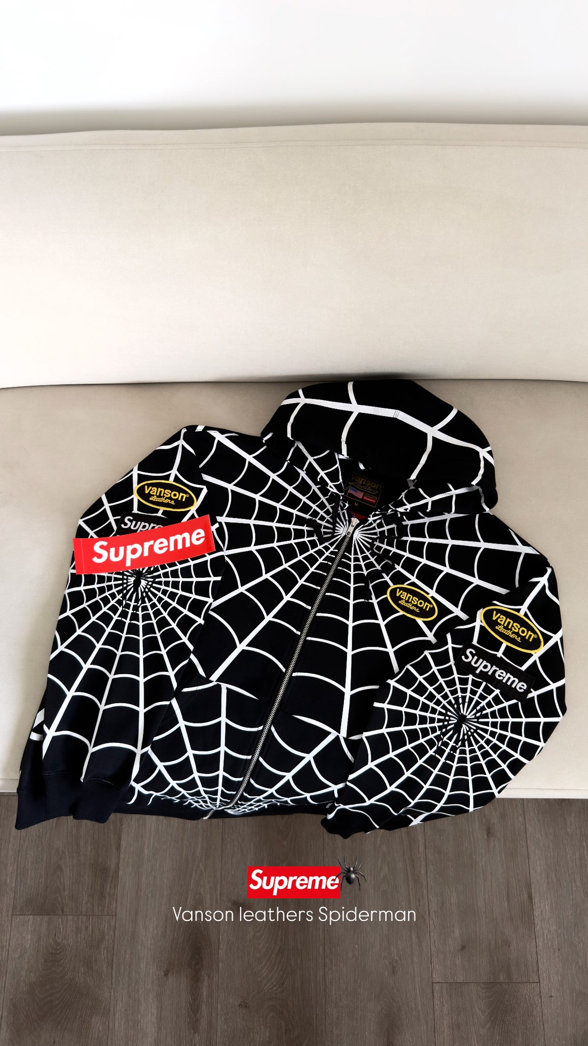 Supreme Vanson leathers Spiderman