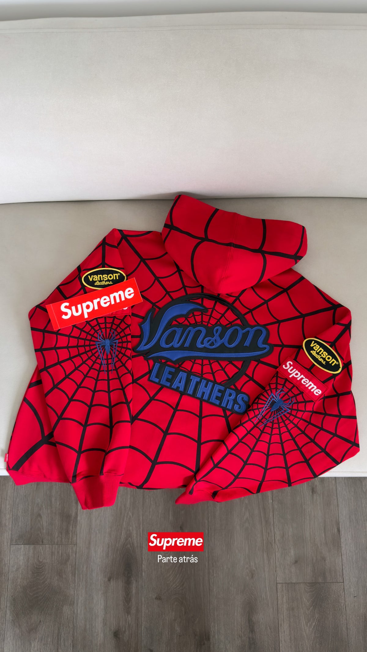 Supreme Vanson leathers Spiderman