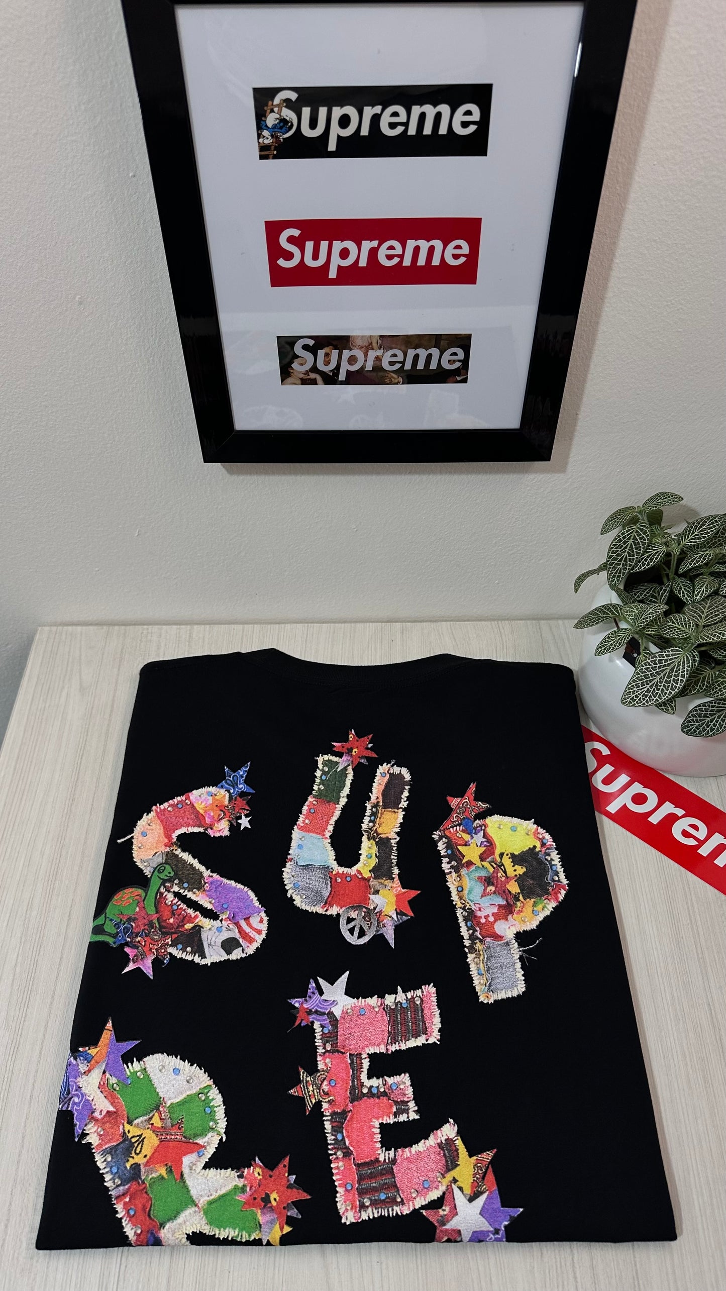 Supreme tee (PATCHWORK)(Black )